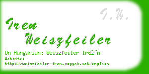 iren weiszfeiler business card